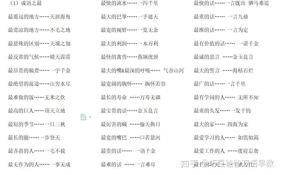 幼儿成语启蒙游戏|成语接龙|可打印
