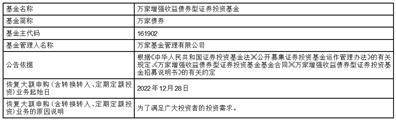 关于万家增强收益债券型证券投资基金恢复大额申购（含转换转入、 定期定额投资）业务的公告