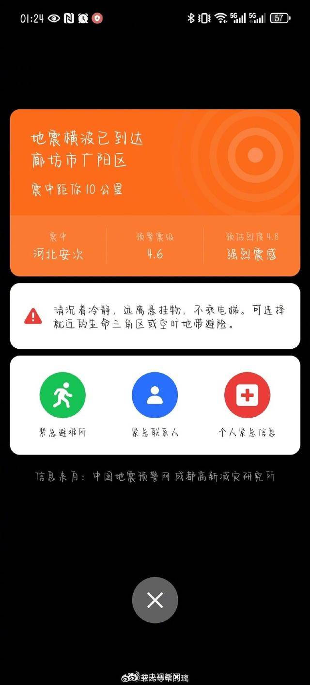 半夜地震手机突然大叫<strong></p>
<p>wow原油</strong>，手机预警真管用，超25万人收到了
