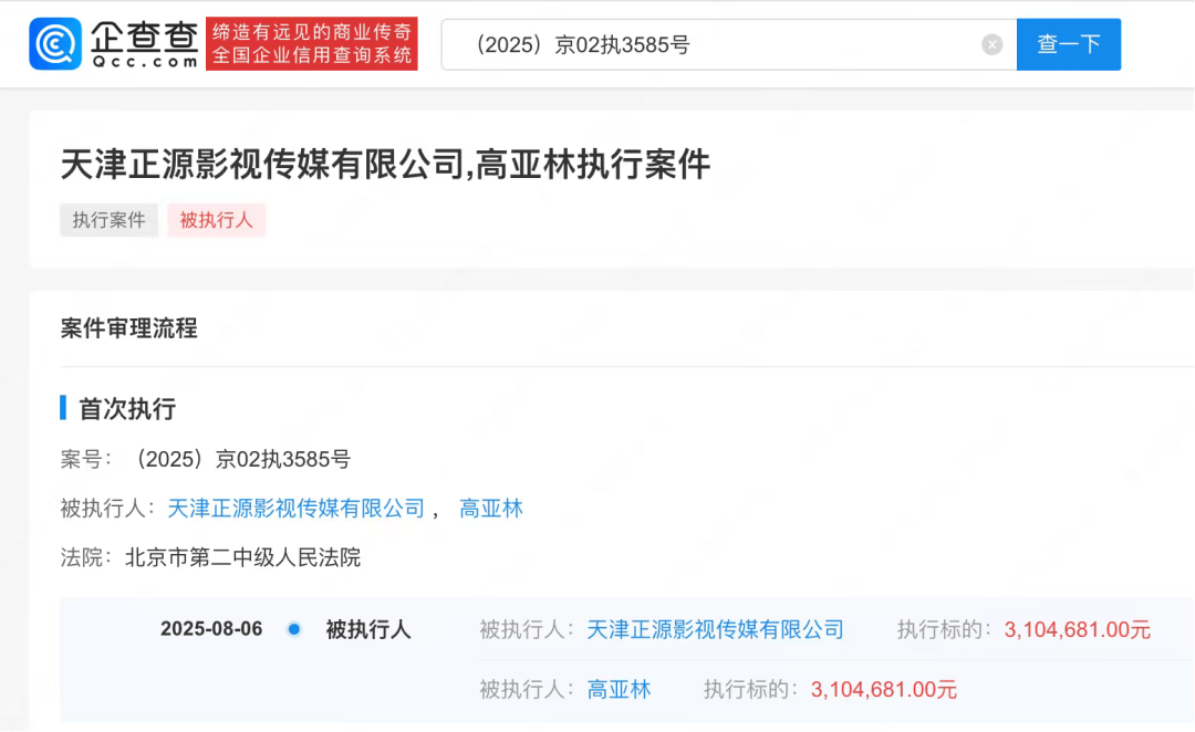 《家有儿女》“夏东海”扮演者高亚麟被列为被执行人<strong></p>
<p>黄金原油大涨</strong>，788万元股权已被冻结