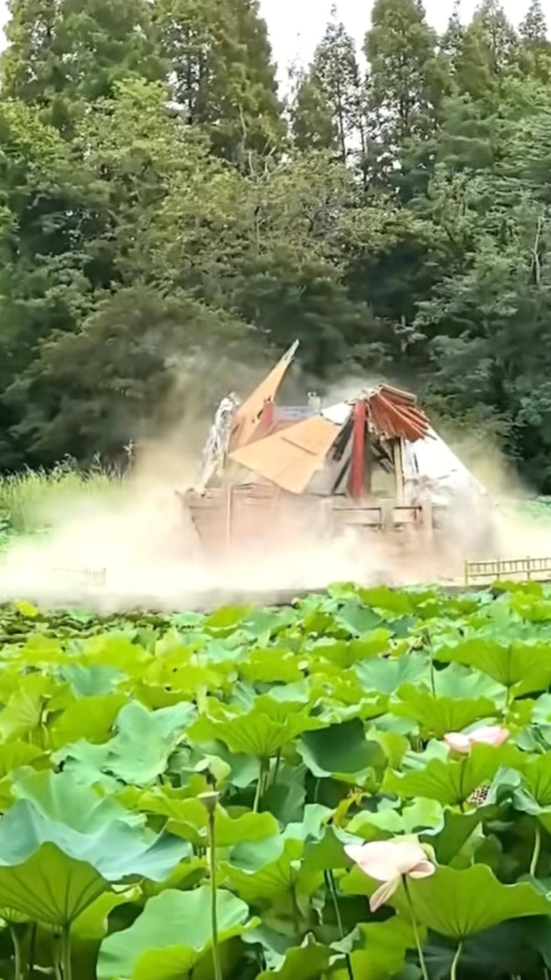 青岛中山公园一凉亭突然倒塌：一年前刚完成修缮<strong></p>
<p>非农原油</strong>，园方称无伤亡原因待查