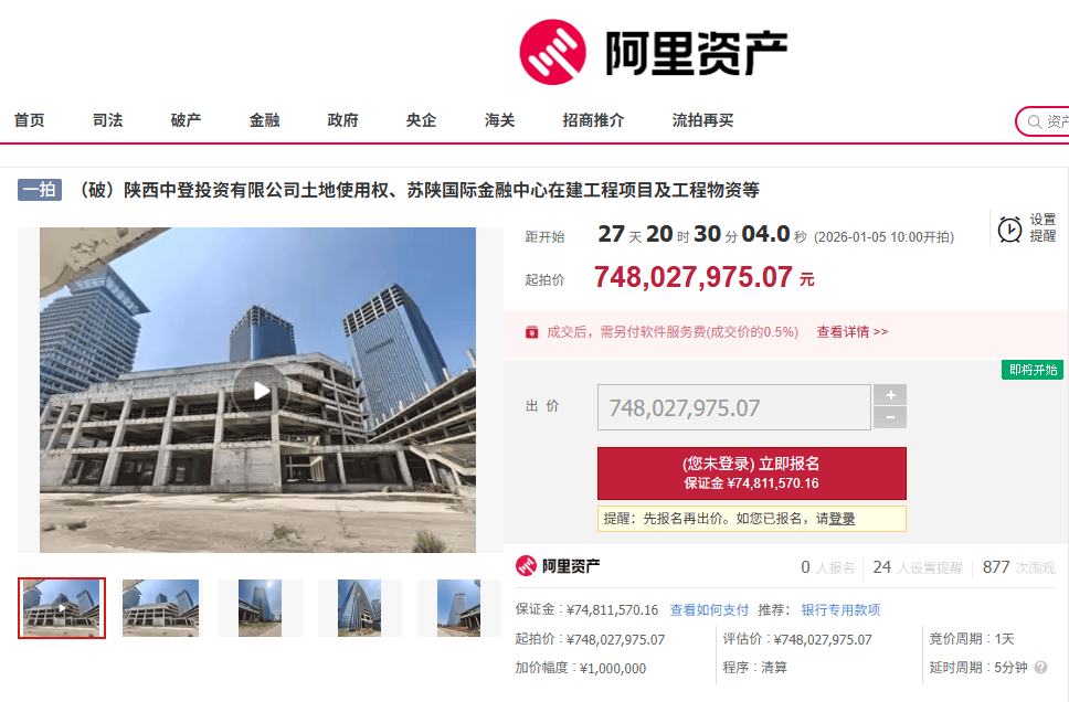 西安地标“双子塔”荒芜十年<strong></p>
<p>国元证券极速交易</strong>，7.48亿起拍