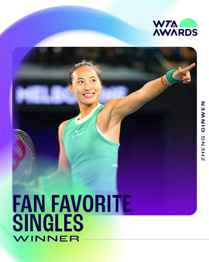 蝉联人气女王<strong></p>
<p>厦门证券营业部排名</strong>!郑钦文再次当选WTA最受欢迎单打球员